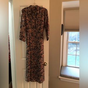 EUC J.McLaughlin silk blend shirt dress